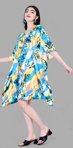 Beautiful Multi Color Polyester Fabric Kaftan