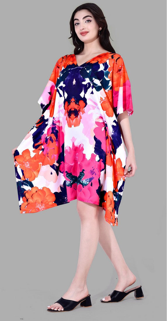 Beautiful Multi Color Polyester Fabric Kaftan