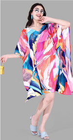 Beautiful Multi Color Polyester Fabric Kaftan