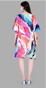 Beautiful Multi Color Polyester Fabric Kaftan