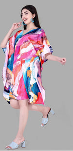 Beautiful Multi Color Polyester Fabric Kaftan