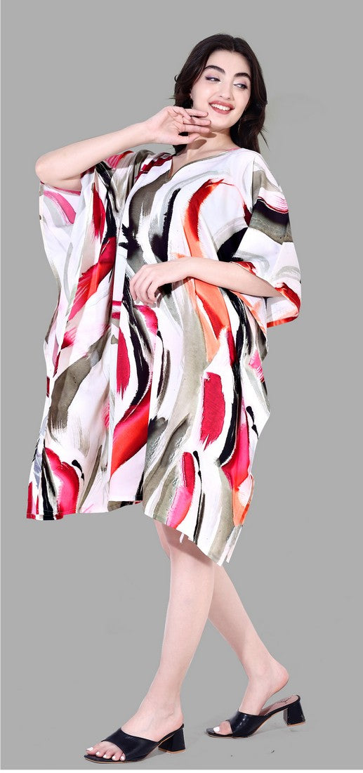 Beautiful White Color Polyester Fabric Kaftan