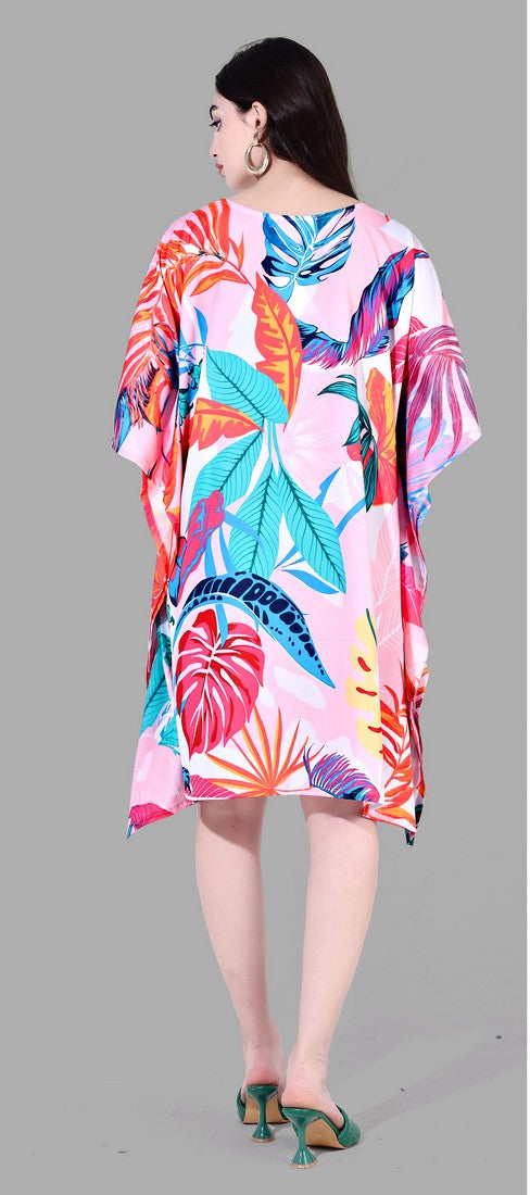 Beautiful Multi Color Polyester Fabric Kaftan