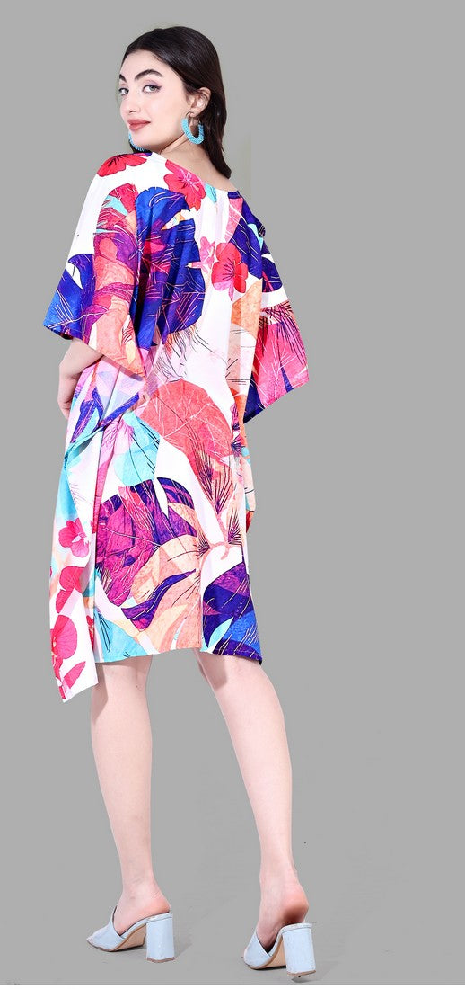 Beautiful Multi Color Polyester Fabric Kaftan