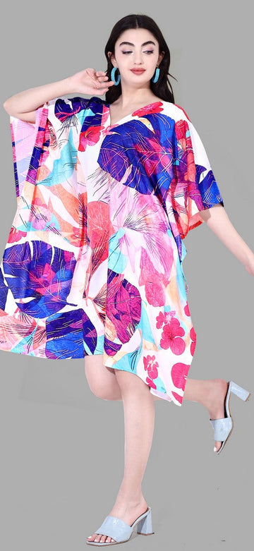 Beautiful Multi Color Polyester Fabric Kaftan