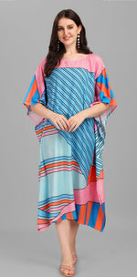 Beautiful Multi Color Rayon Fabric Kaftan