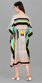 Beautiful Multi Color Rayon Fabric Kaftan