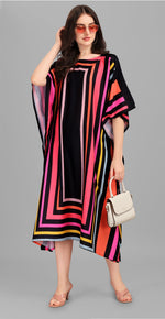 Beautiful Multi Color Rayon Fabric Kaftan