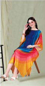 Beautiful Multi Color Rayon Fabric Kaftan