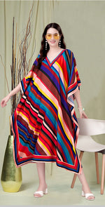 Beautiful Multi Color Rayon Fabric Kaftan