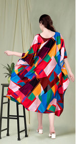 Beautiful Multi Color Rayon Fabric Kaftan