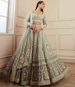 Amazing Green Color Georgette Fabric Party Wear Lehenga