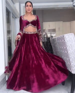 Amazing Magenta Color Net Fabric Party Wear Lehenga