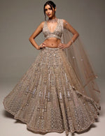 Amazing Golden Color Georgette Fabric Party Wear Lehenga