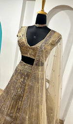 Amazing Golden Color Georgette Fabric Party Wear Lehenga