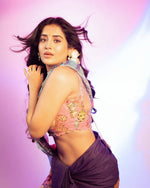 Beautiful Purple Color Silk Fabric Designer Saree