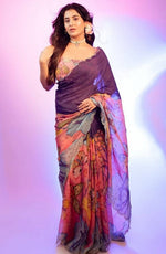 Beautiful Purple Color Silk Fabric Designer Saree
