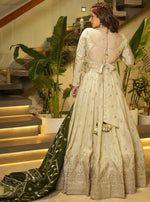 Charming Cream Color Silk  Fabric Party Wear Lehenga
