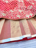 Charming Red Color Satin  Fabric Party Wear Lehenga