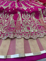 Dazzling Pink Color Silk  Fabric Designer Lehenga