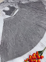 Beautiful Grey Color Georgette  Fabric Wedding Lehenga