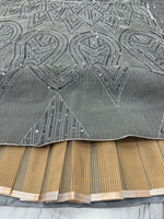 Beautiful Grey Color Georgette  Fabric Wedding Lehenga