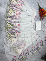 Beautiful Cream Color Silk Fabric Wedding Lehenga
