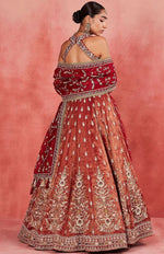 Beautiful Red Color Silk  Fabric Wedding Lehenga
