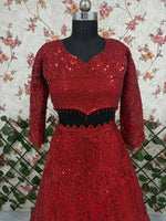 Angelic Red Color Georgette  Fabric Party Wear Lehenga