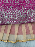 Elegant Pink Color Georgette  Fabric Party Wear Lehenga