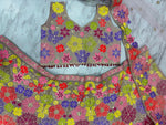 Elegant Multi Color Georgette  Fabric Party Wear Lehenga