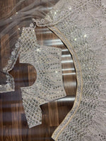 Desirable Cream Color Net Fabric Wedding Lehenga