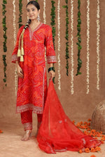 Amazing Red Color Rayon Fabric Designer Suit