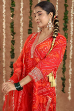Amazing Red Color Rayon Fabric Designer Suit