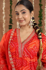 Amazing Red Color Rayon Fabric Designer Suit