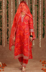 Amazing Red Color Rayon Fabric Designer Suit