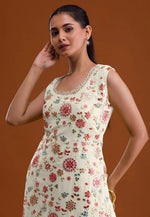 Tasteful White Color Georgette Fabric Plazzo Suit