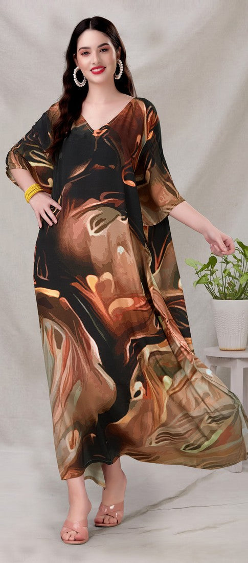 Radiant Black Color Silk Fabric Indowestern