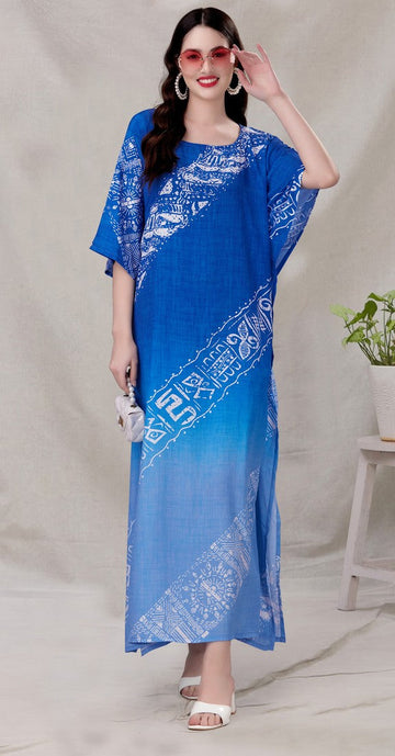 Radiant Blue Color Silk Fabric Indowestern