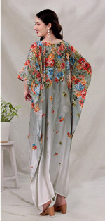 Radiant Grey Color Silk Fabric Indowestern