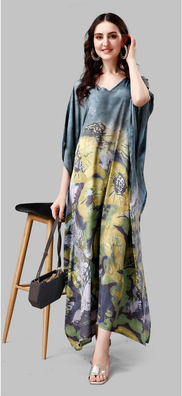 Lovely Grey Color Silk Fabric Indowestern