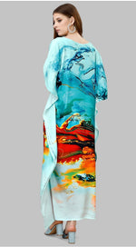 Radiant Blue Color Silk Fabric Indowestern