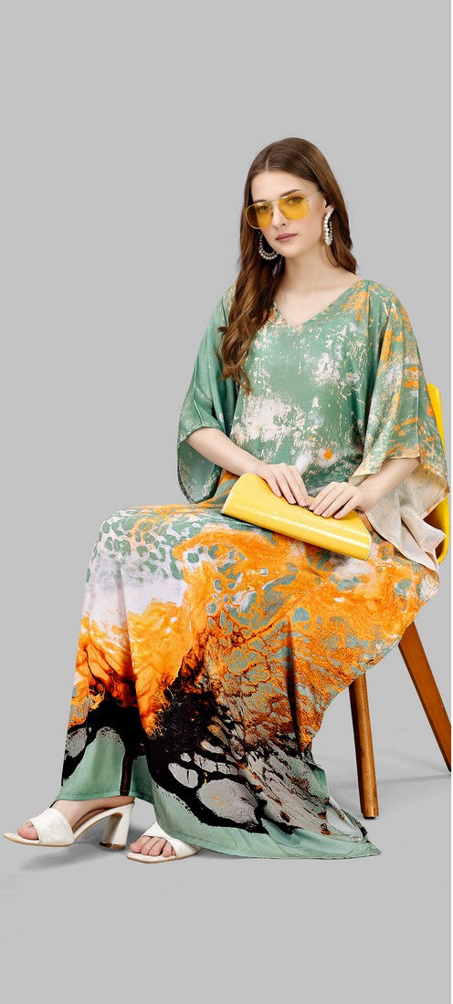 Radiant Green Color Silk Fabric Indowestern