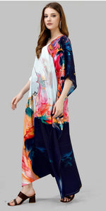 Radiant Multi Color Silk Fabric Indowestern