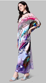 Radiant Multi Color Silk Fabric Indowestern