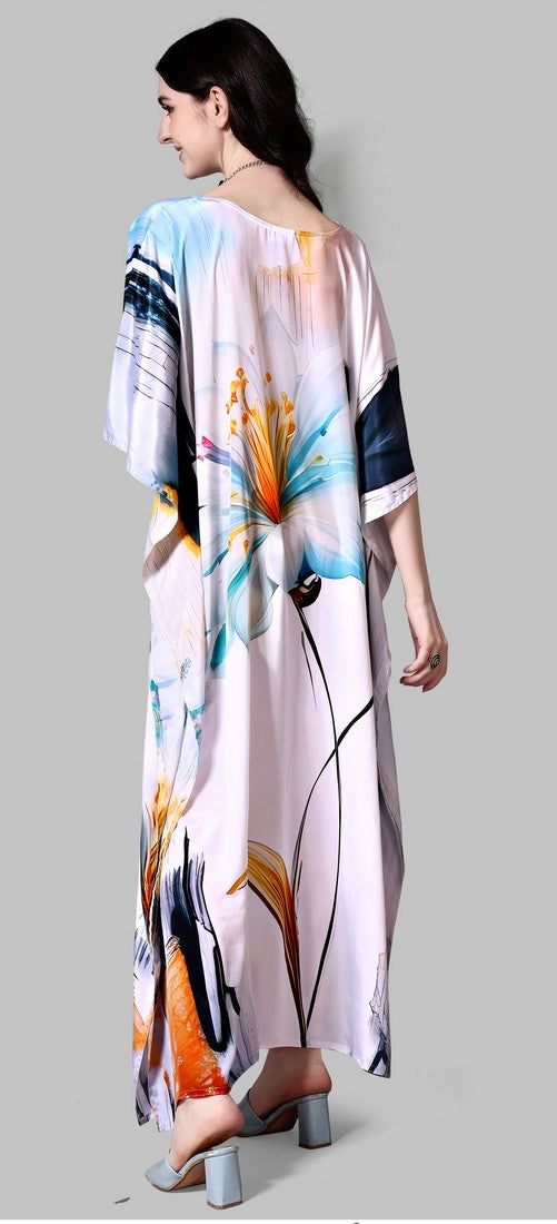 Radiant White Color Silk Fabric Indowestern