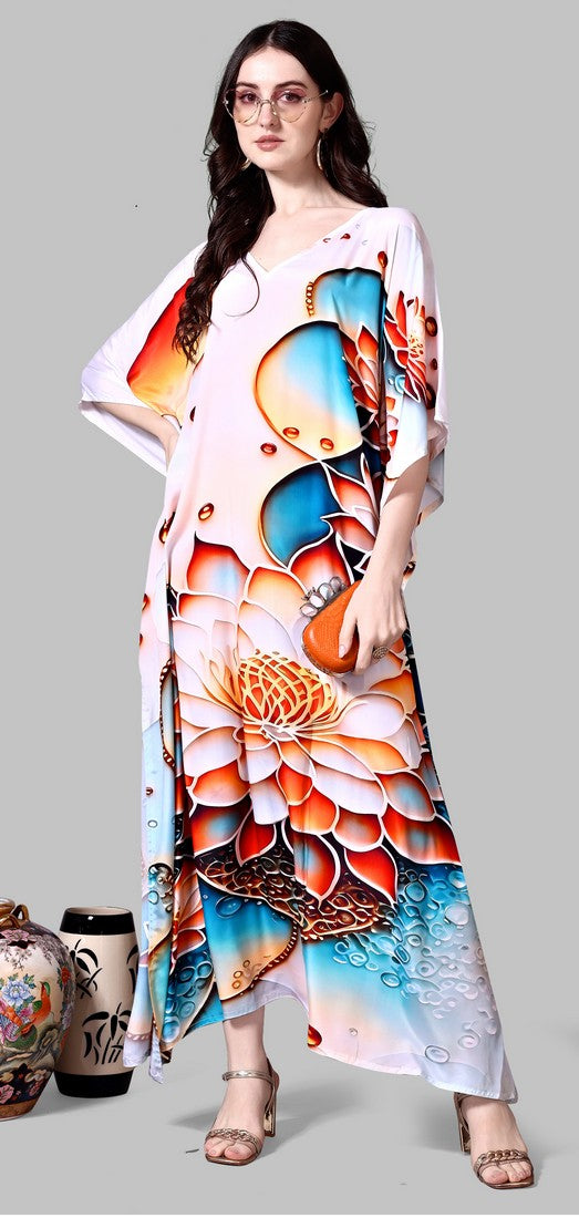 Radiant White Color Silk Fabric Indowestern