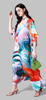 Radiant Multi Color Silk Fabric Indowestern