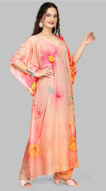 Beautiful Orange Color Silk Fabric Indowestern