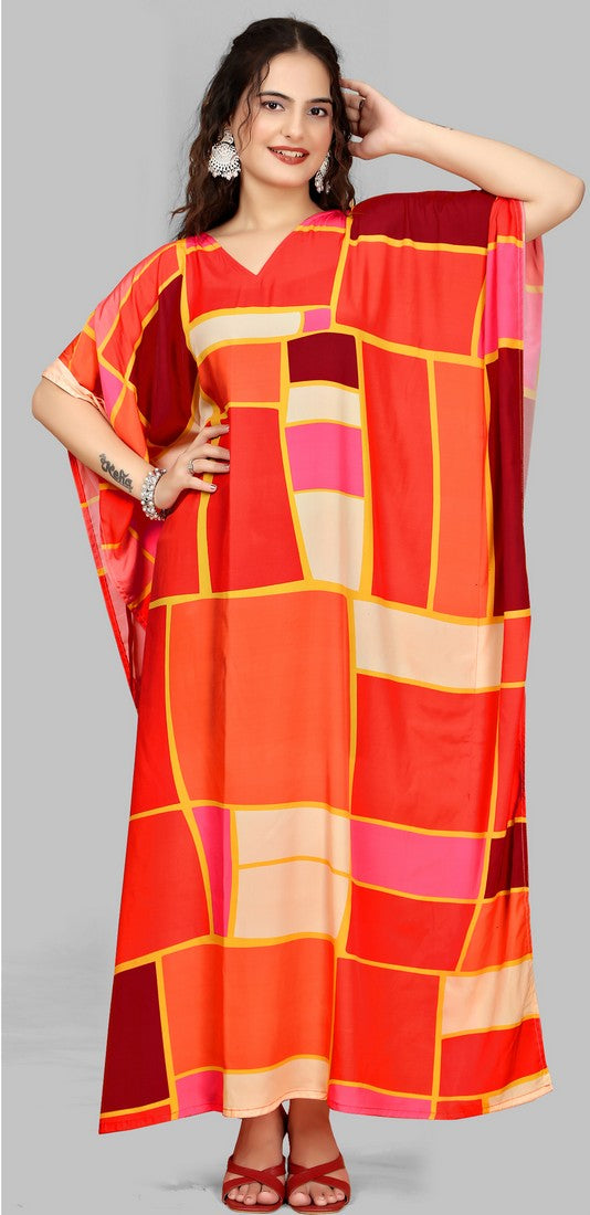 Beautiful Orange Color Silk Fabric Indowestern